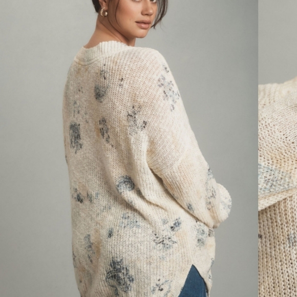 Anthropologie Pilco Slouchy V-Neck Sweater Size Small - Picture 2 of 6